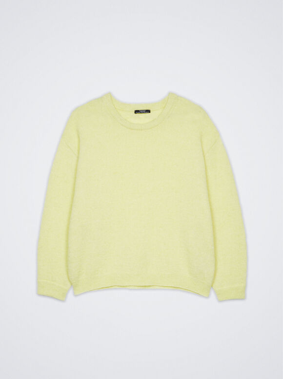 Suéter de tricô com lã - Amarelo