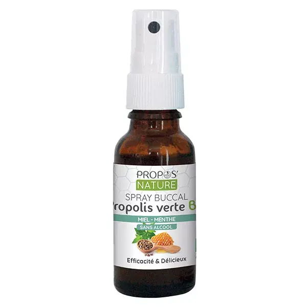 Spray Oral de Apiterapia Natural Propos' Nature com Própolis, Mel e Hortelã Orgânico 20ml