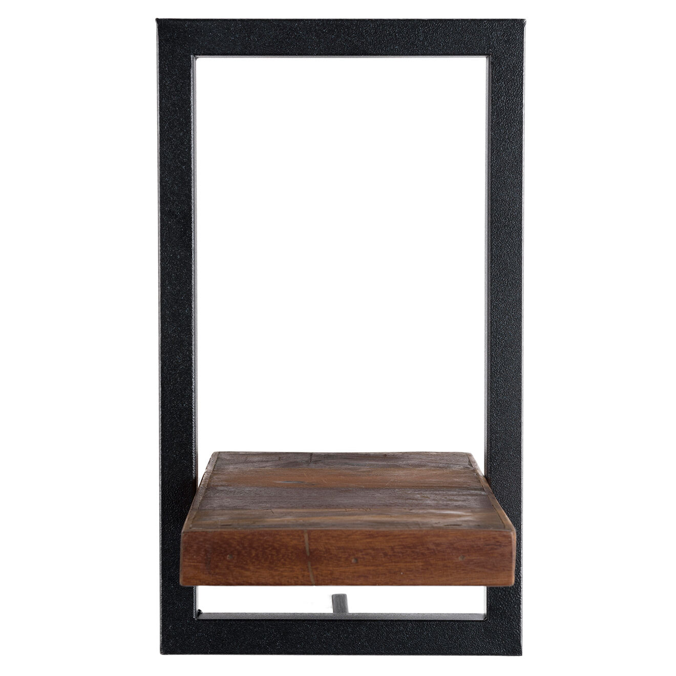 Macabane Étagère murale métal XS Alida noir/marron - 20x25x35 cm