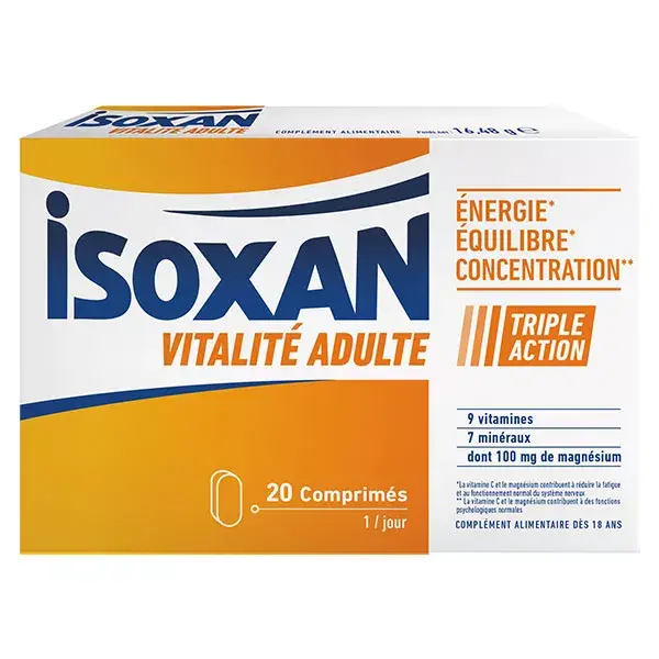 Isoxan Vitalité Adulte 20 comprimés à avaler