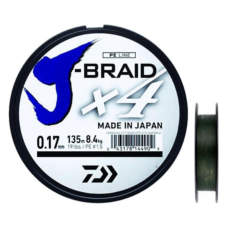 Tresse Daiwa J Braid X4b Vert - 450M