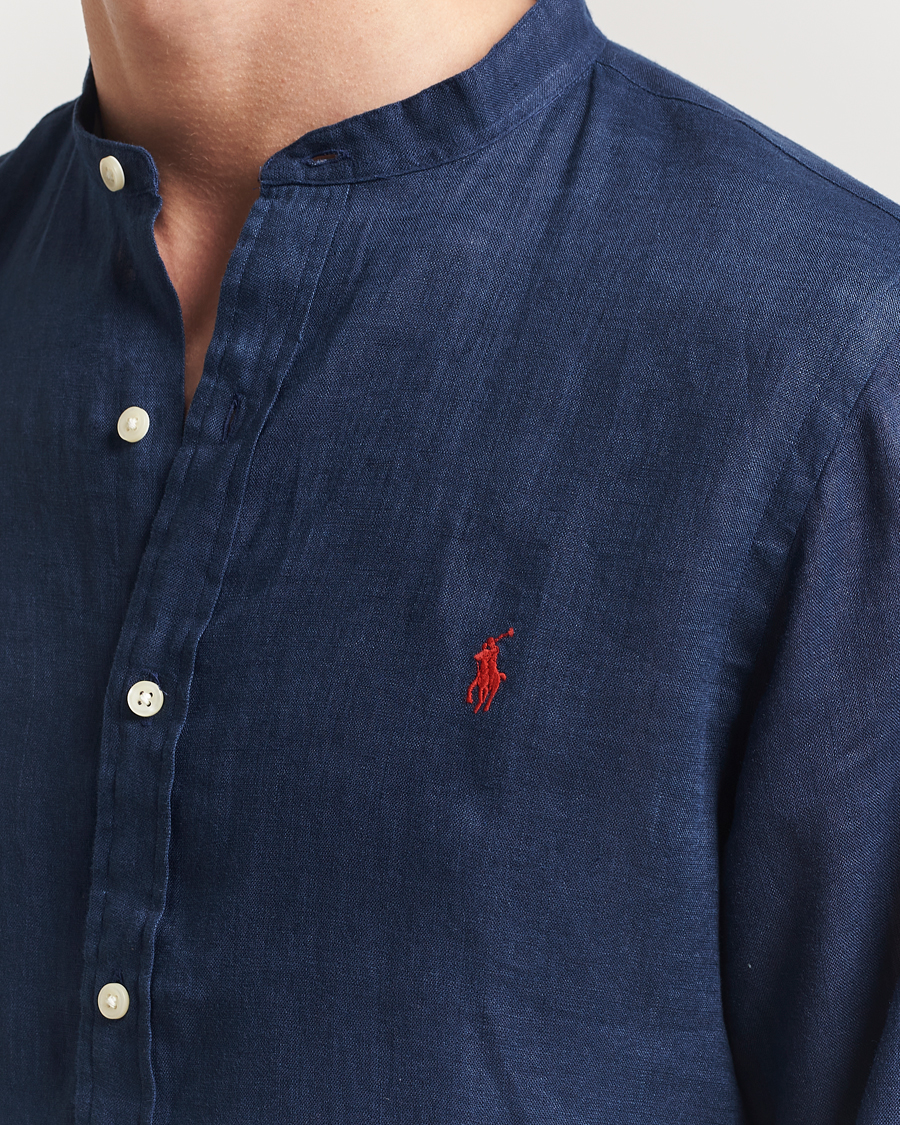 Polo Ralph Lauren Slim Fit Linen Shirt Newport Navy