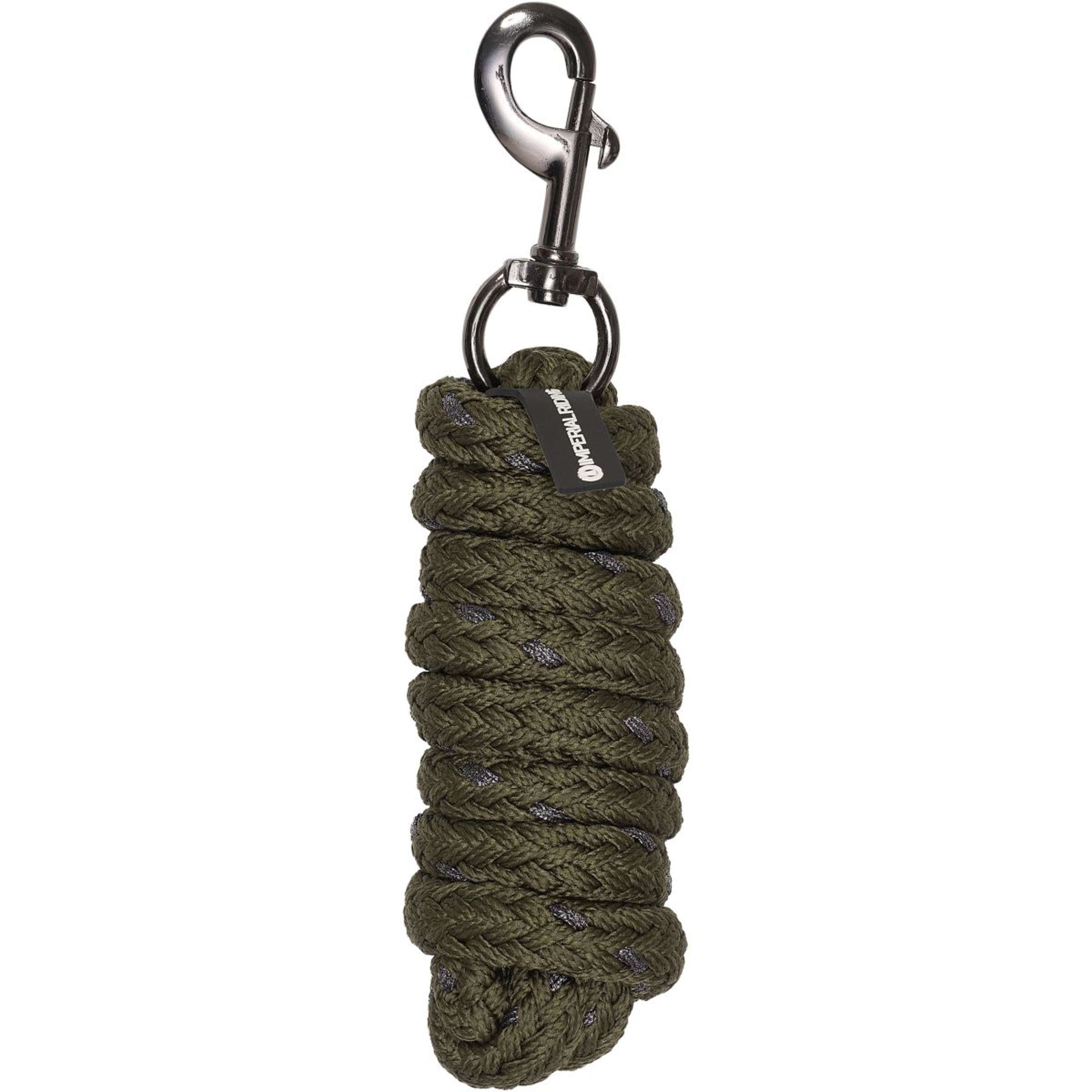Imperial Riding Halstertouw IRHDeluxe met Musketonhaak Olive Green