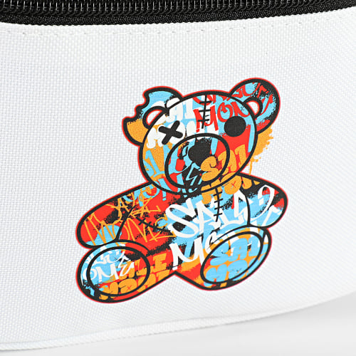 Sacoche Banane Nounours Graffiti Blanc Rouge
