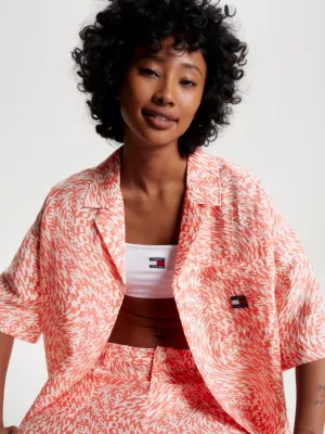 Camisa oversized com estampa psicodélica