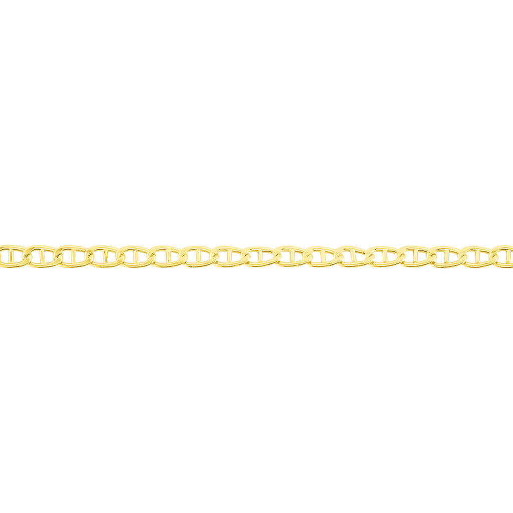 Bracelet Celio Maille Marine Ovale Or Jaune
