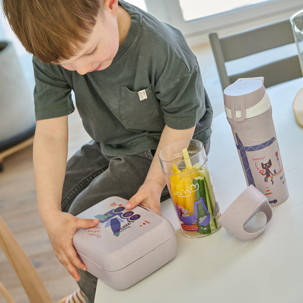Køb Koziol Organic Purple Grey Lunch Box Med Separat Skål Candy L Trucks