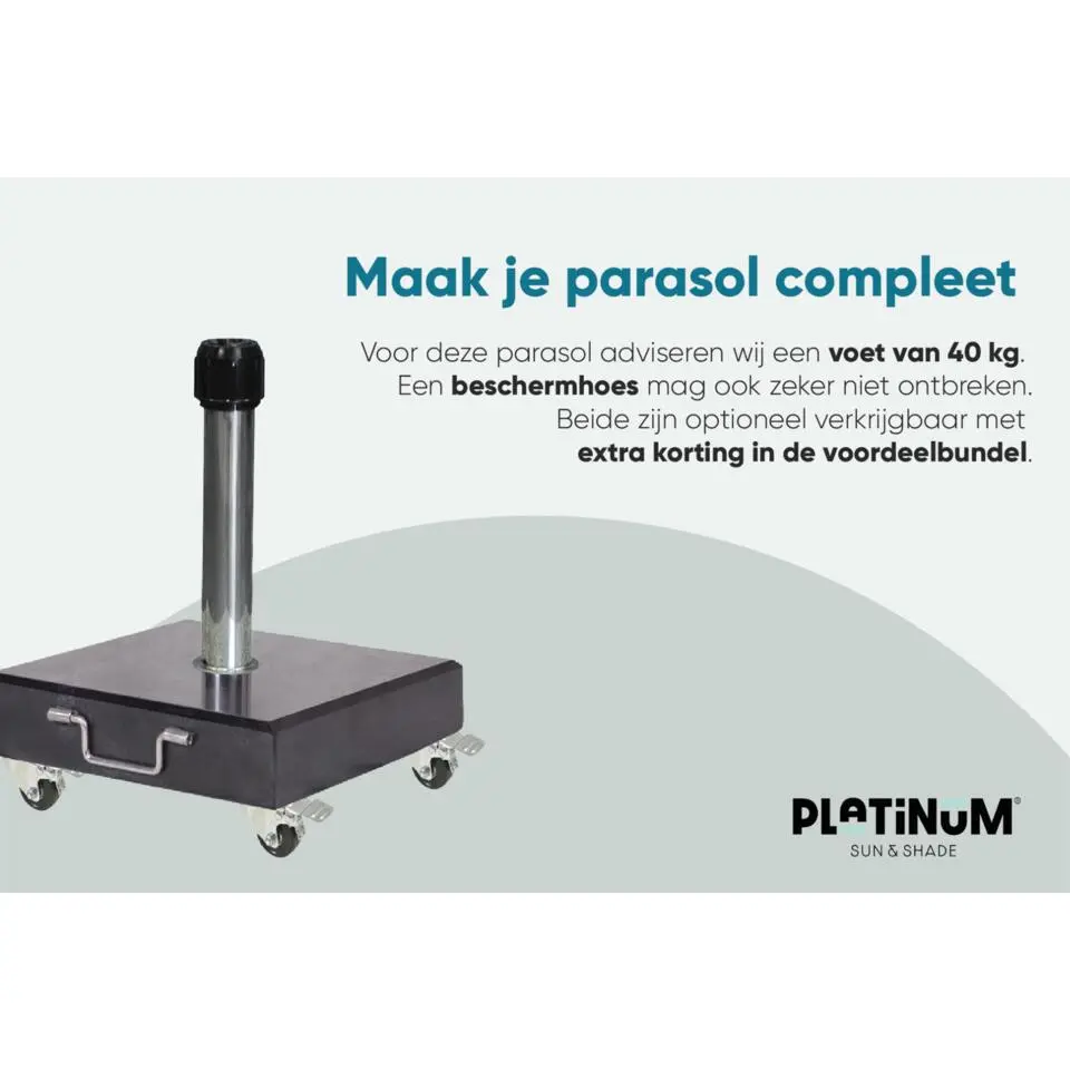 Platinum Riva parasol 3 m. antraciet