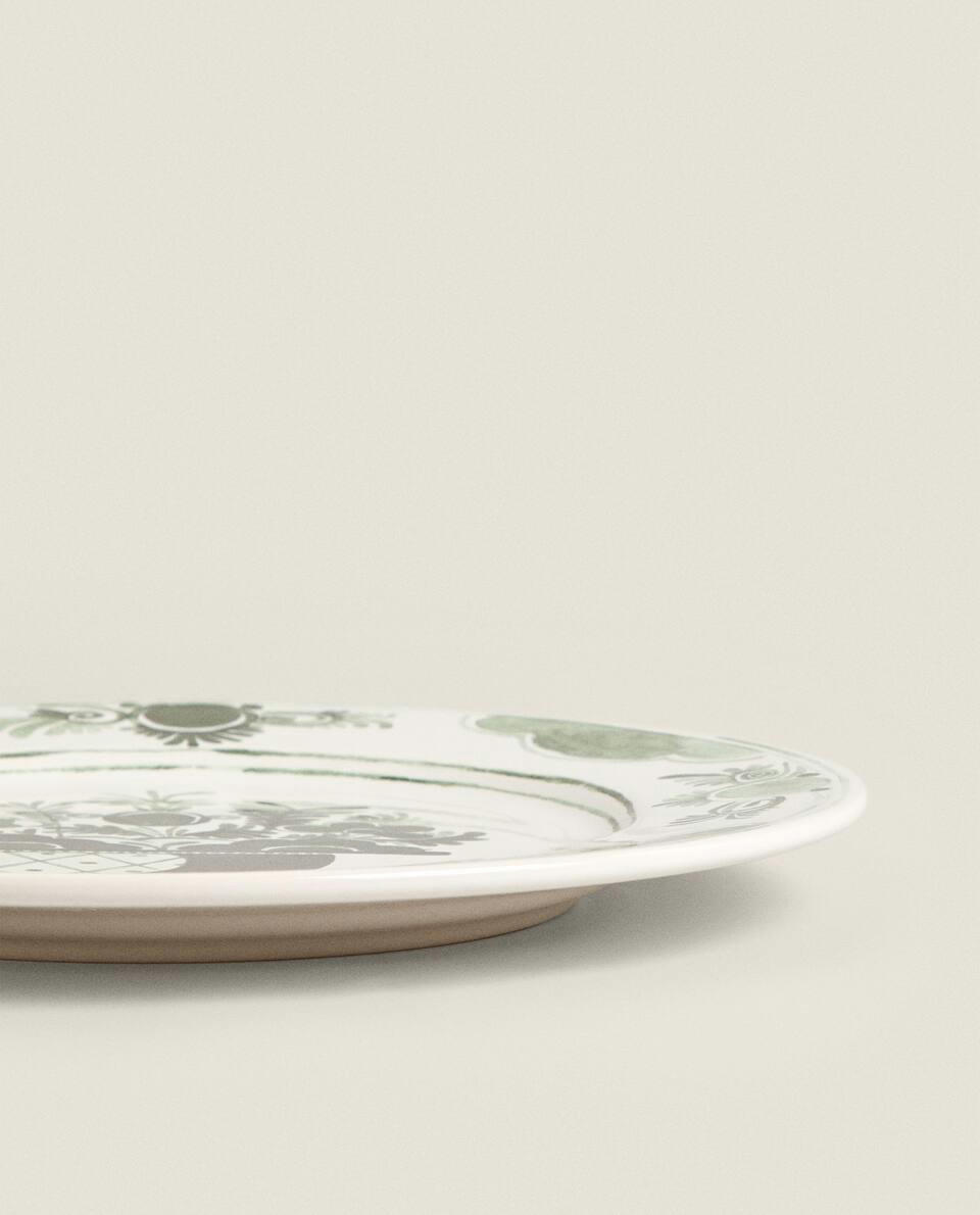 LOUÇA DE MESA DE BARRO COM ESTAMPA DE FRUTAS