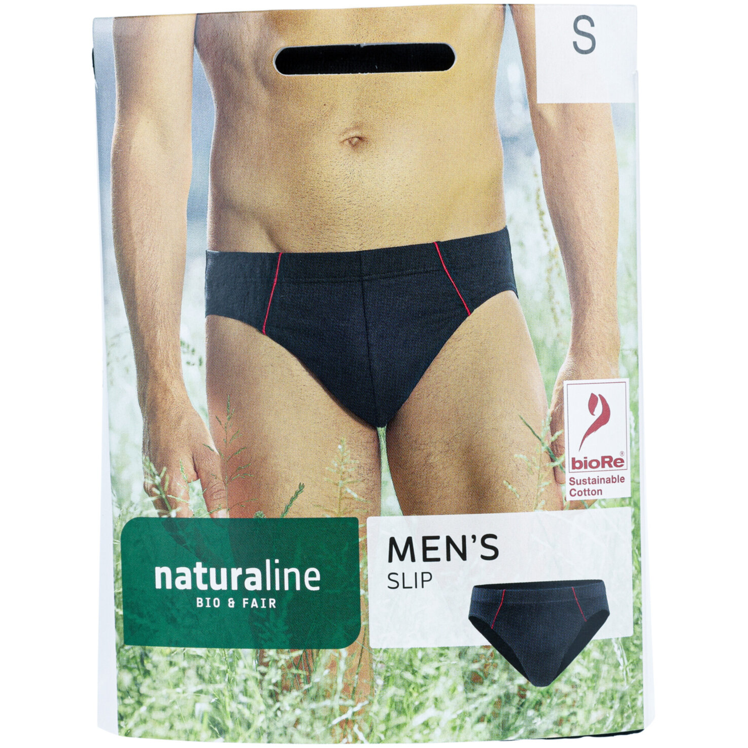 Naturaline Textil Herren Slip schwarz S