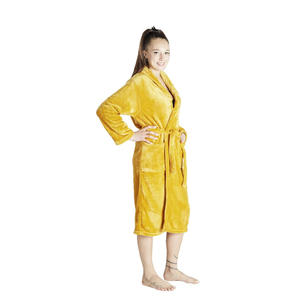 Peignoir mixte flanelle et polyester