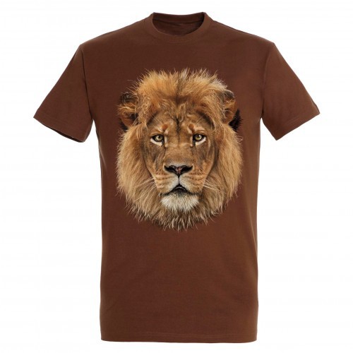 Camiseta Lion, cor da frente, marrom