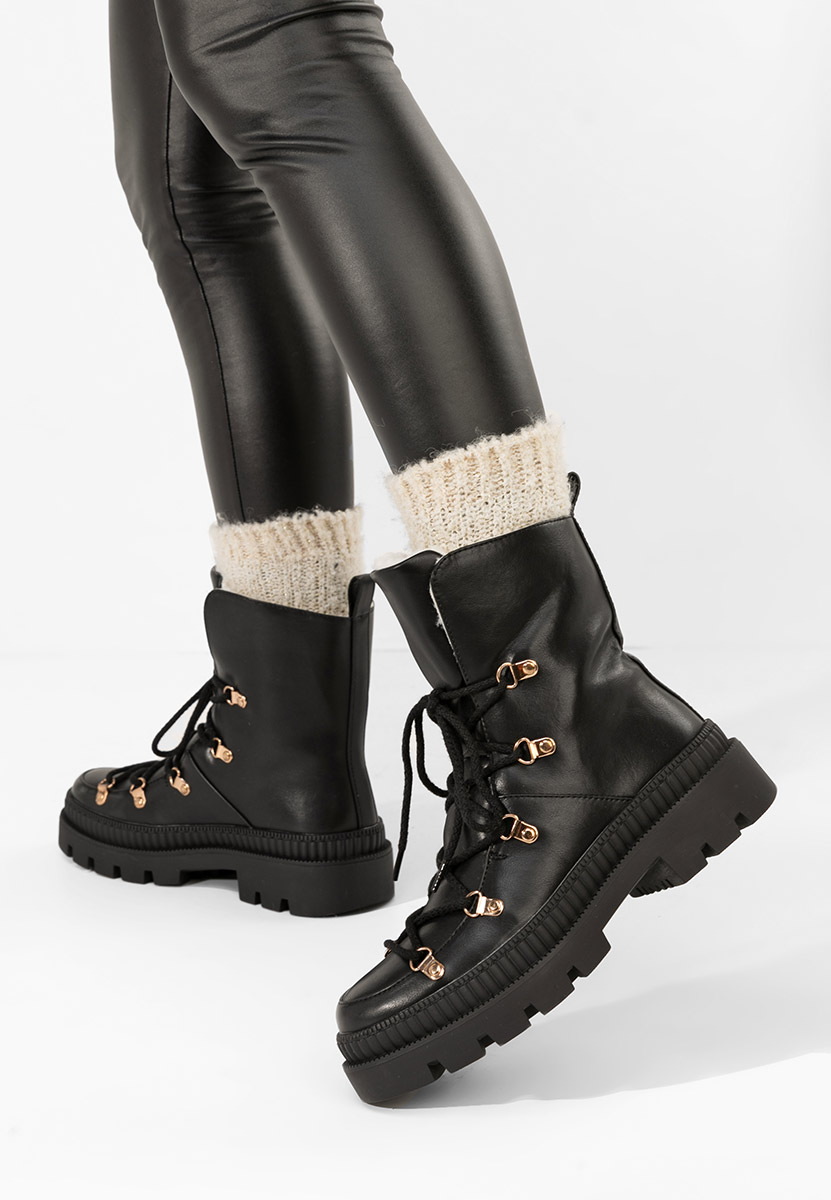 Bottines doublées femme noires Solira