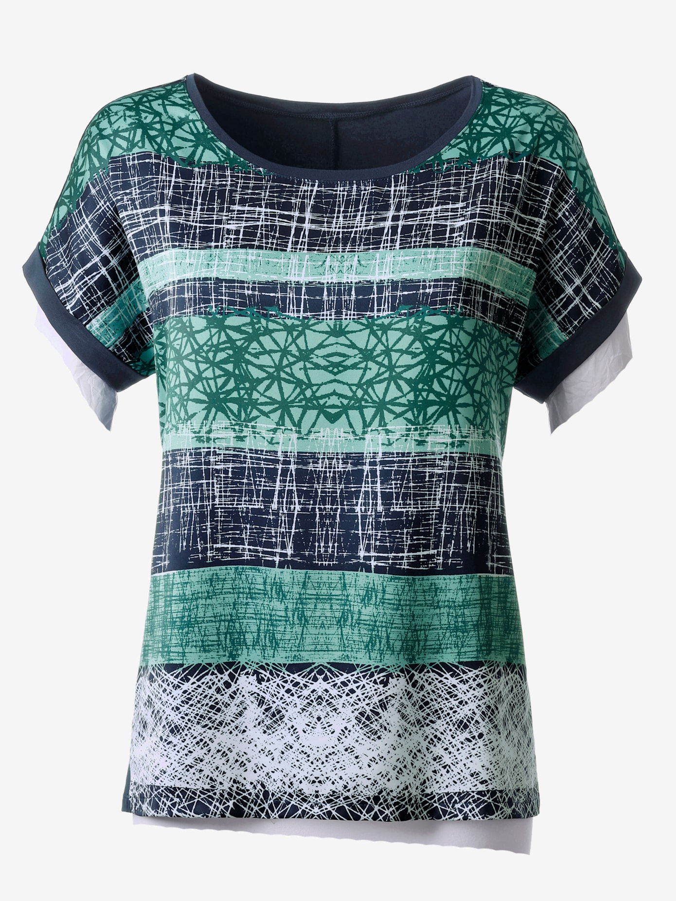 T-shirt tendance à multiples motifs