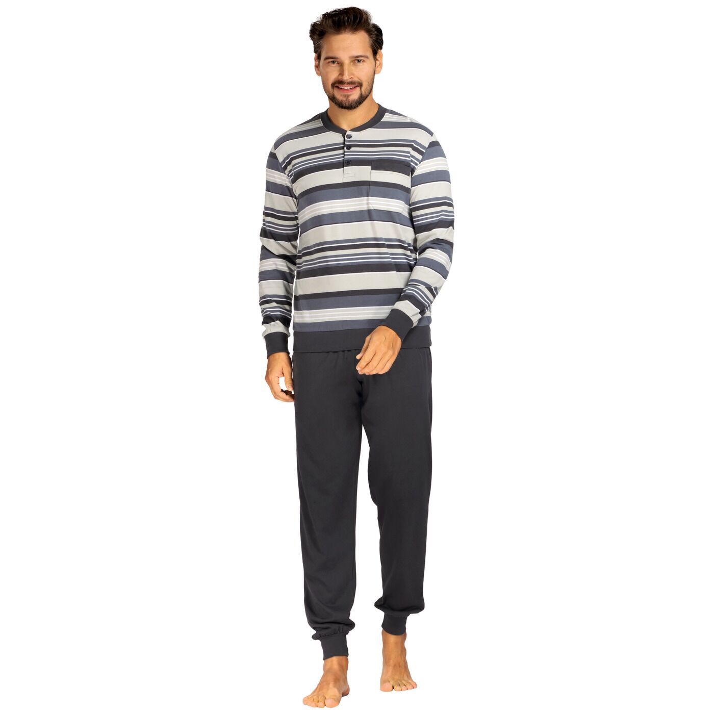 ComtessaHerrenpyjama «Blue Sky stripes»