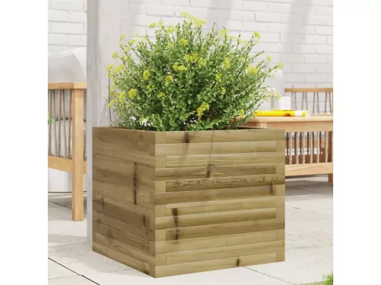 Jardinière bac lit surélevé bois marron 50 x 50 x 45.5 cm 02_0037635