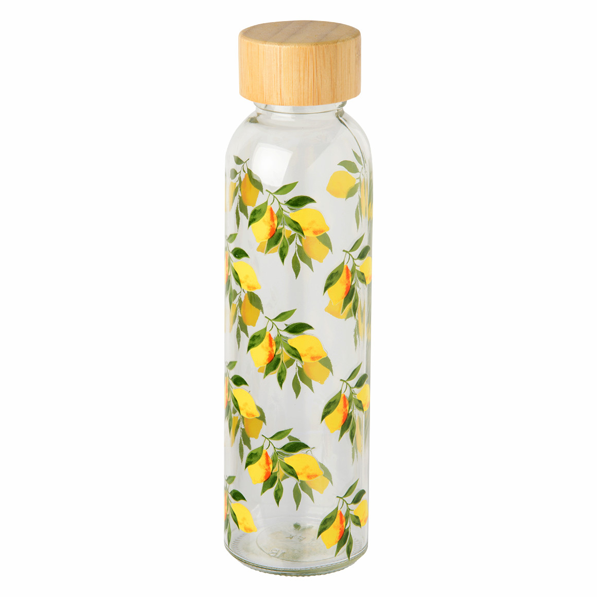 My Home Trinkflasche aus Glas glasklar / braun