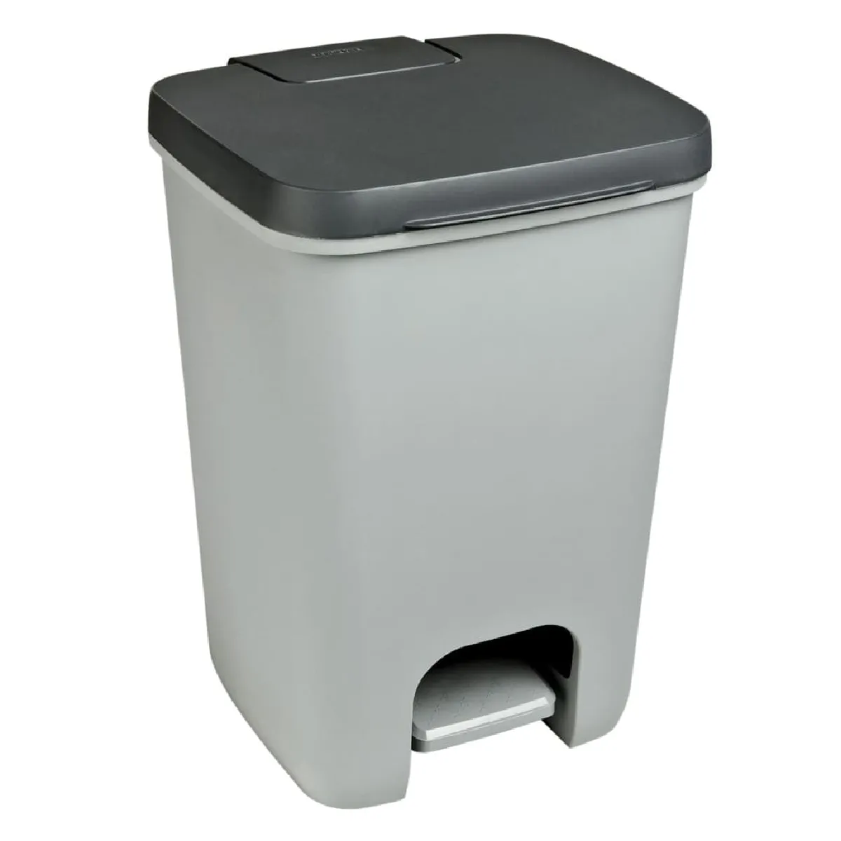 Curver Essentials Poubelle à pédale 20L Gris