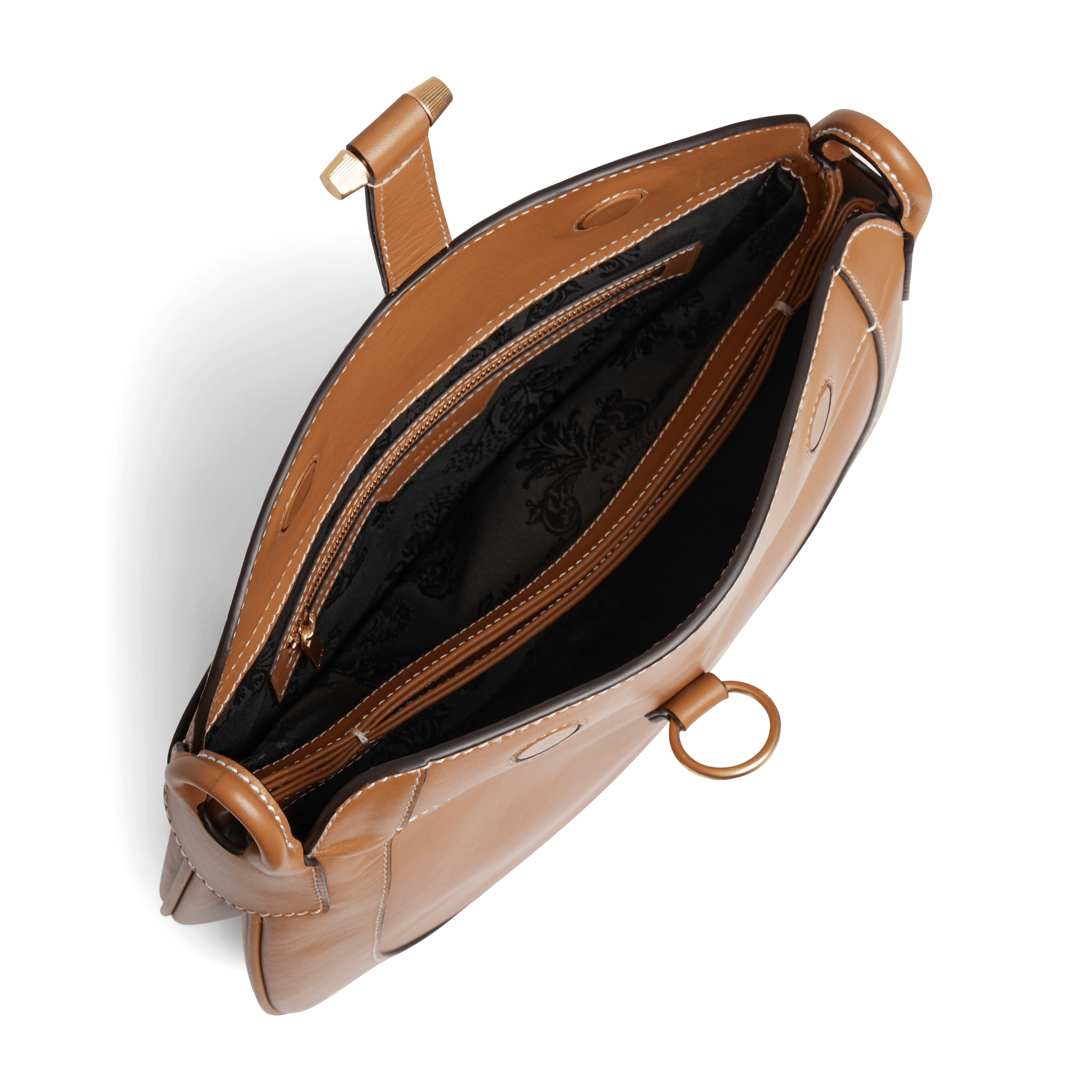 PIA - Sac bandoulière en cuir | Marron