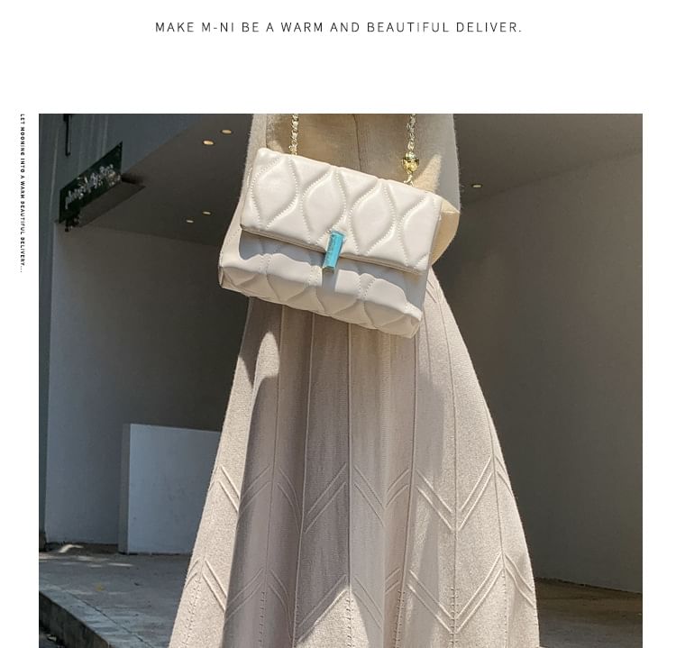 Luminato - Hoge taille effen gebreide maxi A-lijn rok