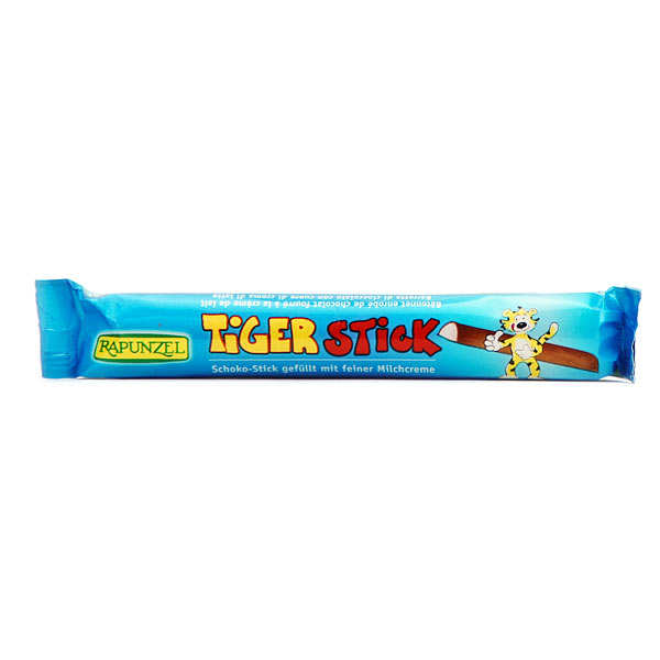 Stick Tiger bio enrobé de chocolat fourré à la crème de lait