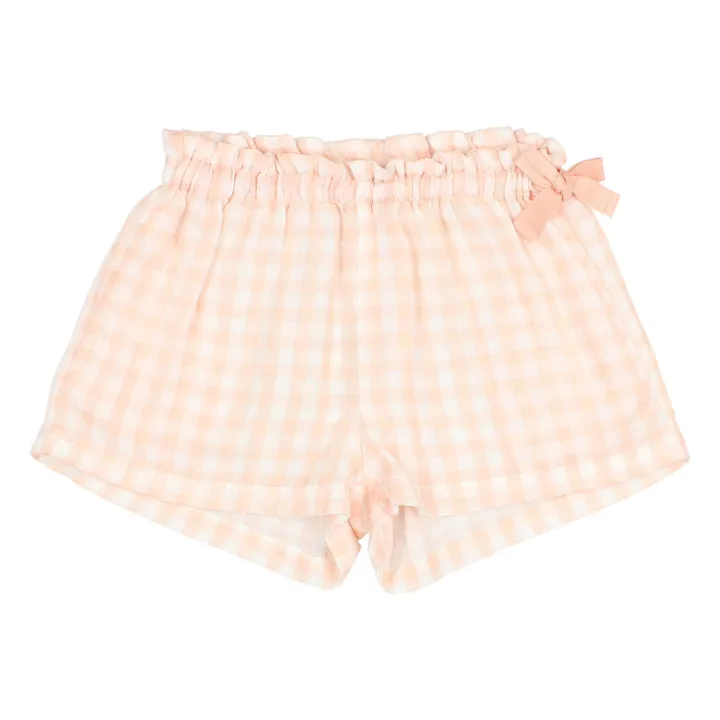 Búho Short Vichy Mousseline | Saumon