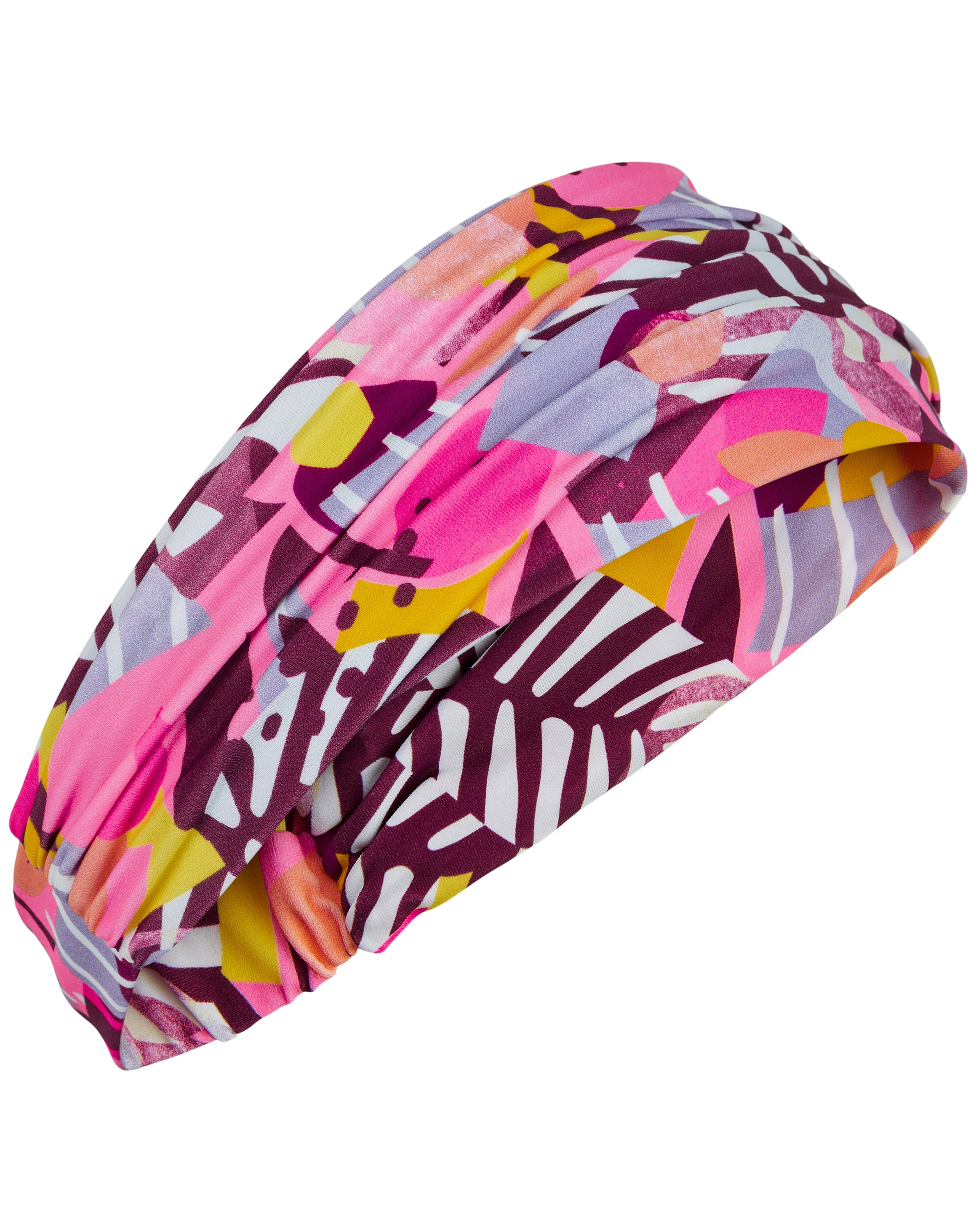 Badeanzug mit Stirnband JUNGLE in festival fuchsia