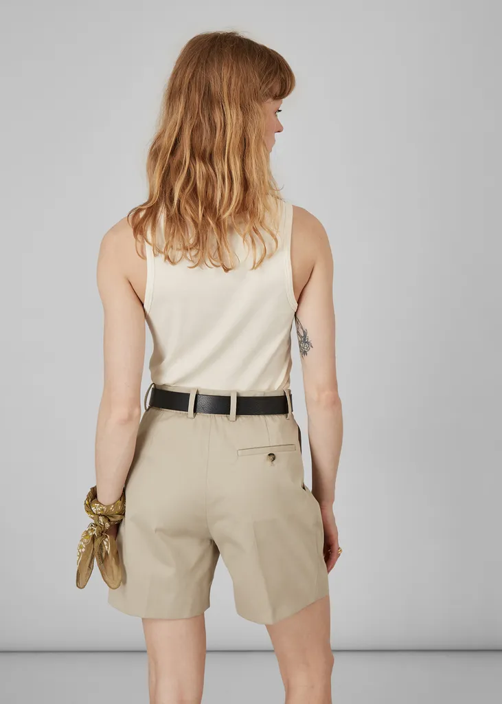 Short taille haute en twill de coton L'Exception Paris