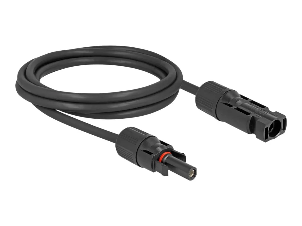Delock - Solkabel - DL4 (han) til DL4 (hun) - 2 m - klik i - sort