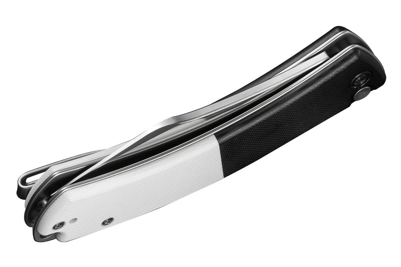 Civivi Outlaw Muk C24079-4 Satin 14C28N, Black & White G10, zakmes