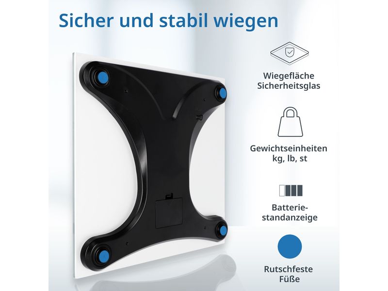 ADE Personenwaage Katharina Weiss Digitale Körperwaage mit XXL Display