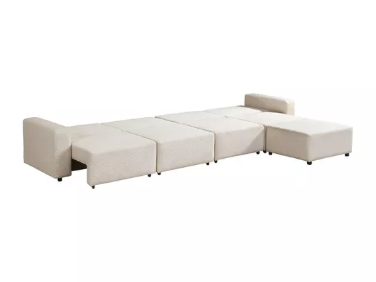 HOME DELUXE Canapé-lit modulable VINA XL, beige