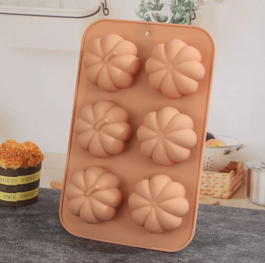 (6-fach) Silikon Universal Form DIY Tray für Eiswürfel / Süssigkeiten / Seife - Kürbis