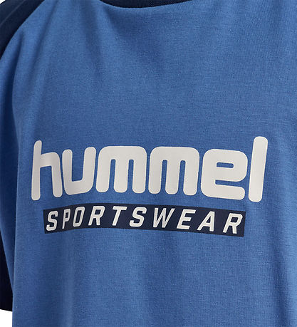 Hummel T-Shirt - hmlJr Logo - Niederländisch Blue