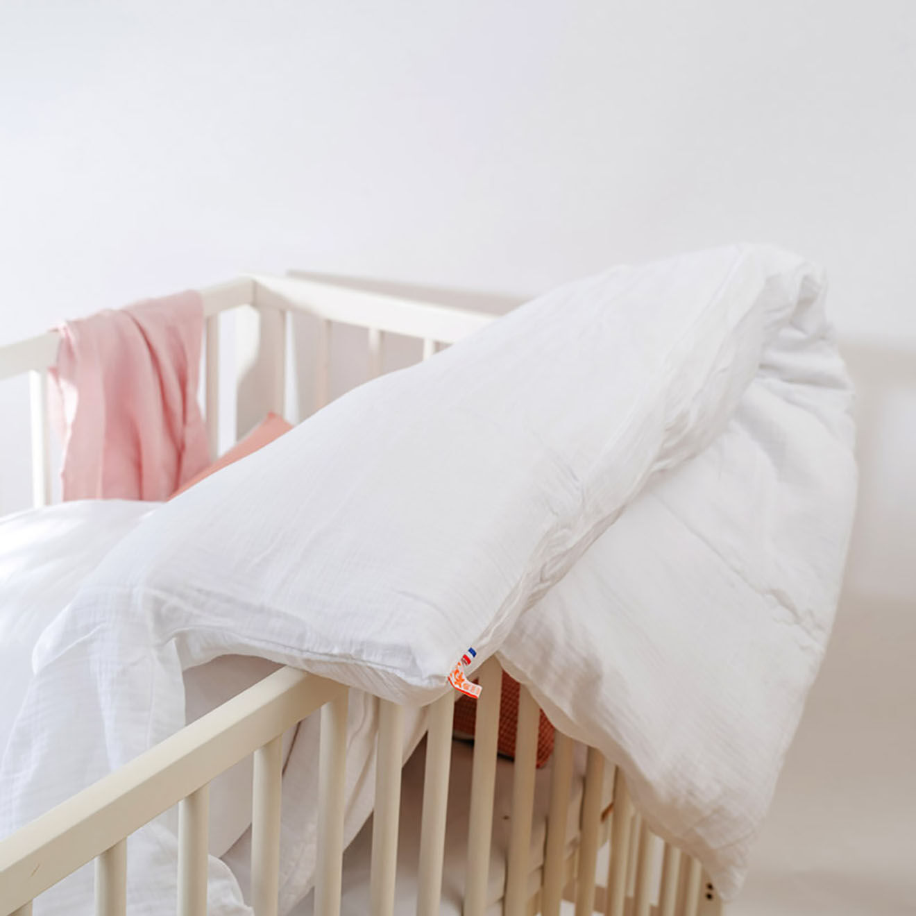Papate Housse de Couette en Coton Bio blanche - 100x140 cm