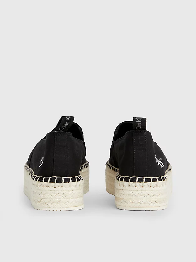 Tênis espadrille de lona com plataforma