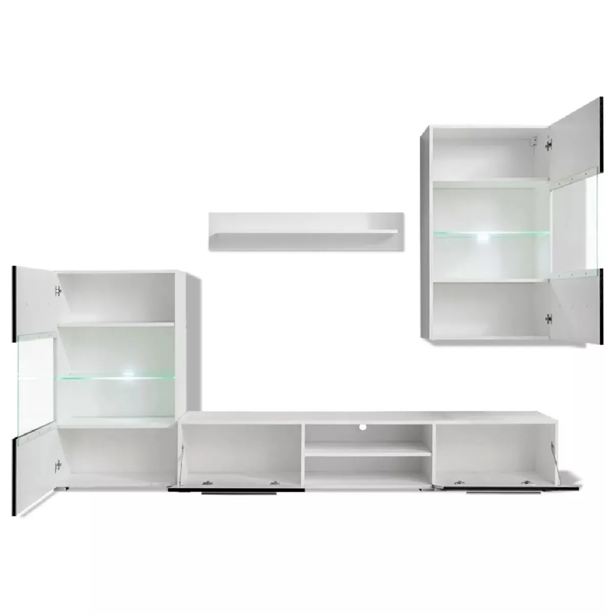 Helloshop26 Vitrine murale - LED Noir/Blanc