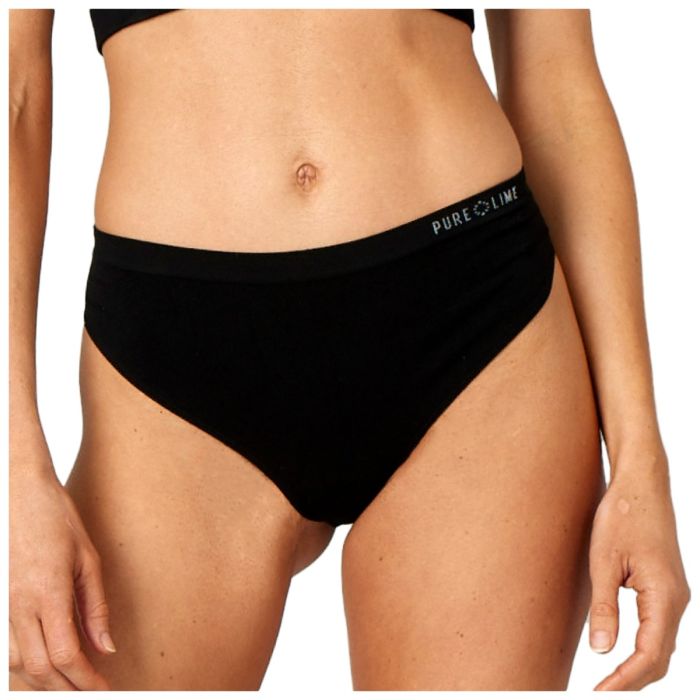 PureLime Dame Undertøj og basislag Seamless Thong Sort