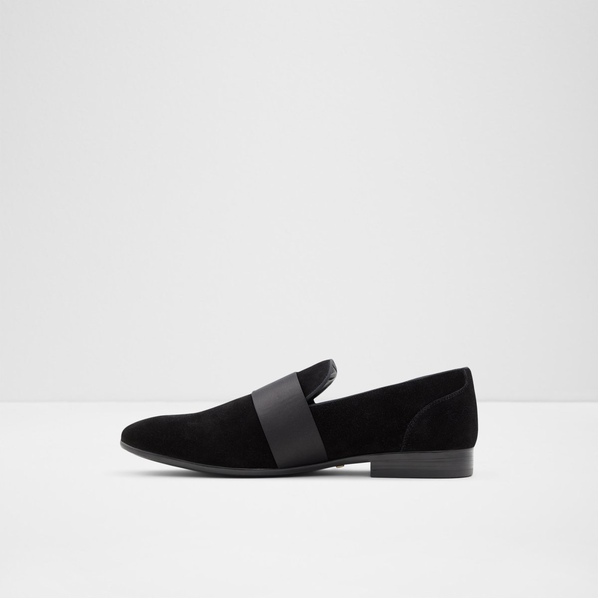 Asaria Black Leather Suede Men Loafers & Slip-Ons