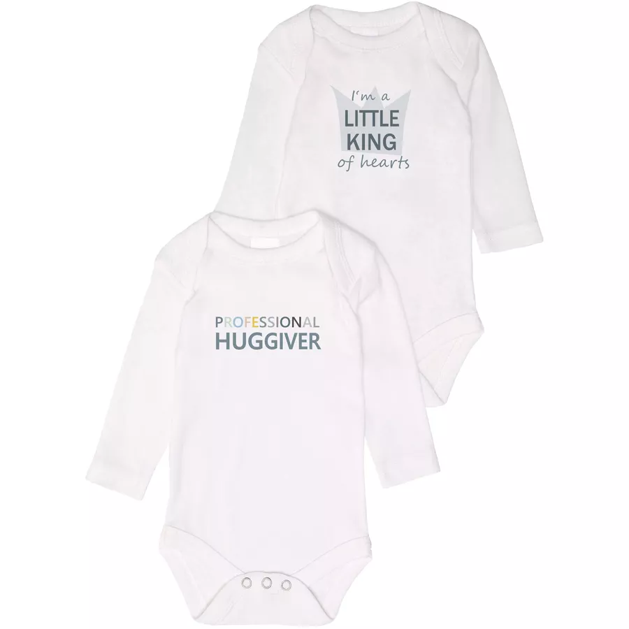Liliput Langarmbody im 2er-Pack Little King weiß
