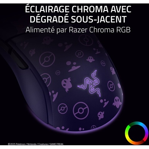 Souris Razer gaming avec fil Cobra Pokémon Gengar Edition