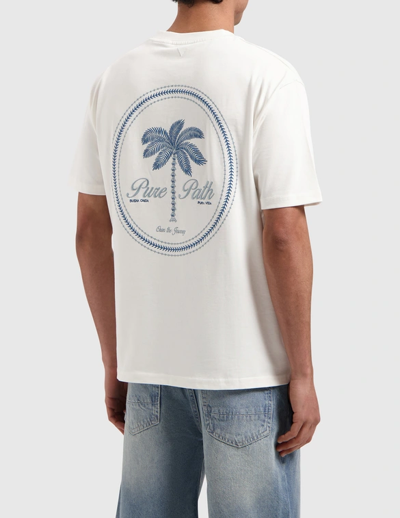 Pure Path T-shirt geborduurde print 25010116