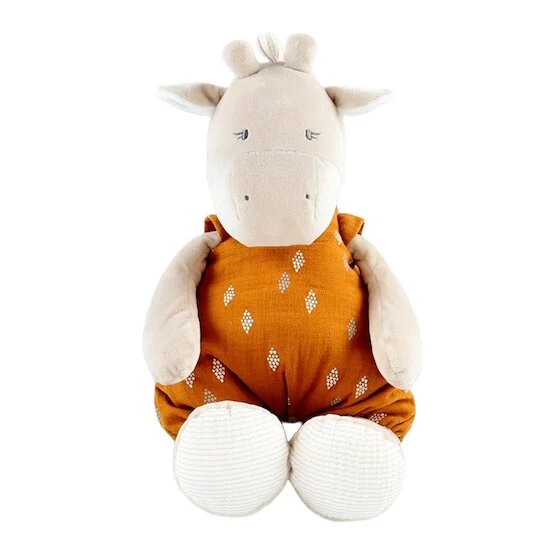 Tiga, Stegi & Ops Peluche medium Tiga en Veloudoux et Mousseline de coton BIO    Beige/ocre        de               Noukies