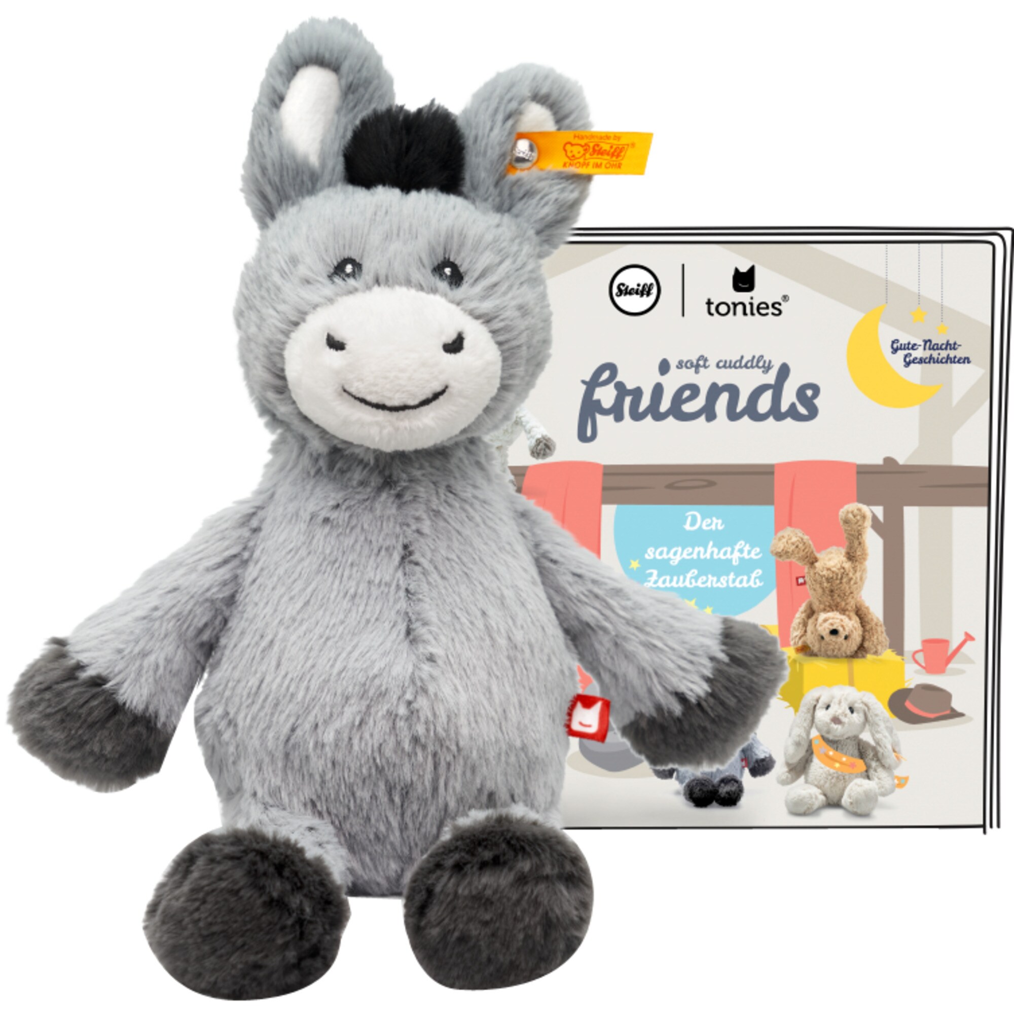 Tonies Kuscheltier Steiff Soft Cuddly Friends mit Hörspiel - Dinkie Esel