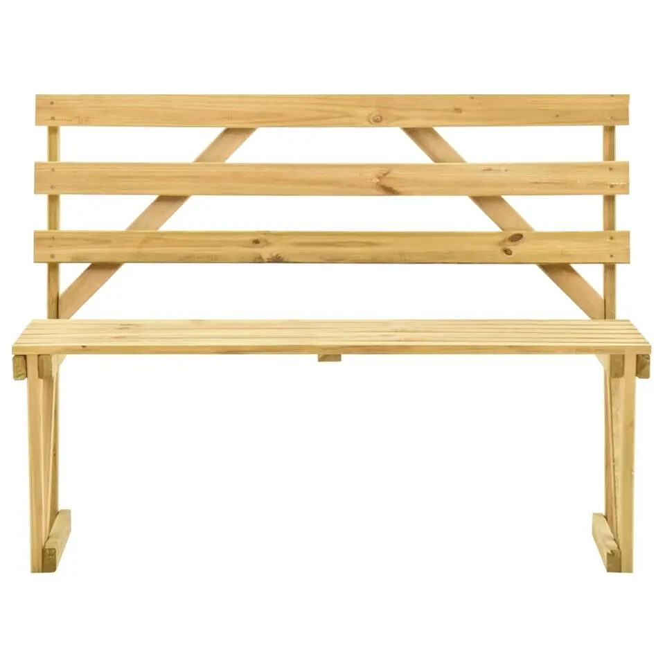 vidaXL - Tuinbank - Groen - Geïmpregneerd grenenhout - 120 cm