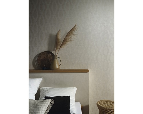 Vliesbehang 84848 Memento grafisch greige