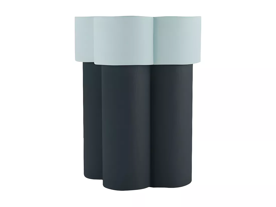 MAGNOLIA - Table d’appoint en forme de fleur, magnésie bleue