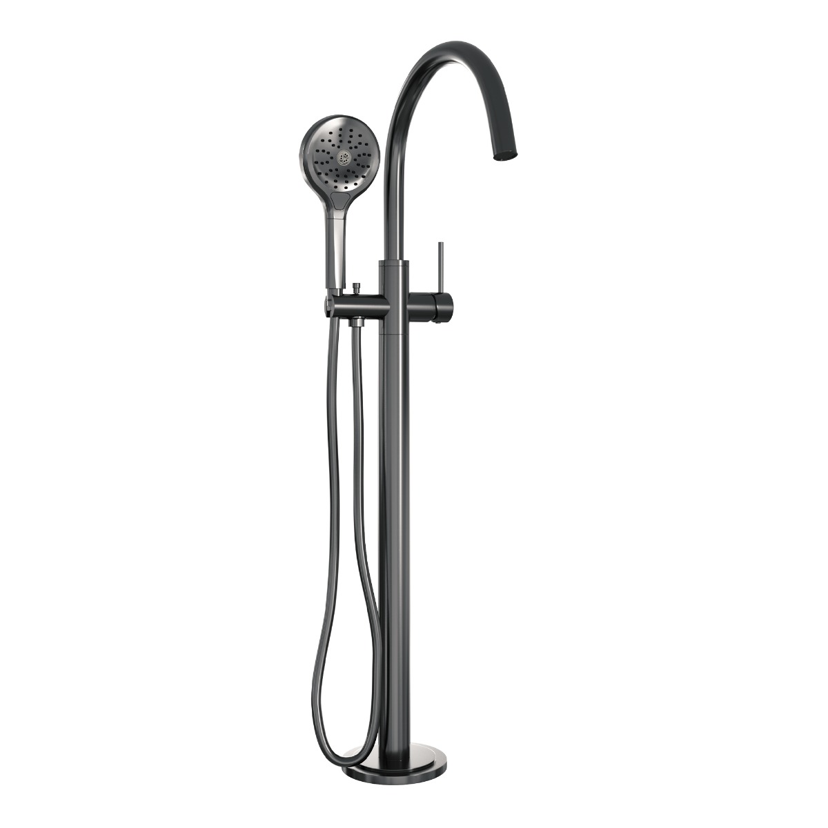 Brauer Gunmetal Edition vrijstaande badmengkraan met 3 standen handdouche gunmetal geborsteld PVD