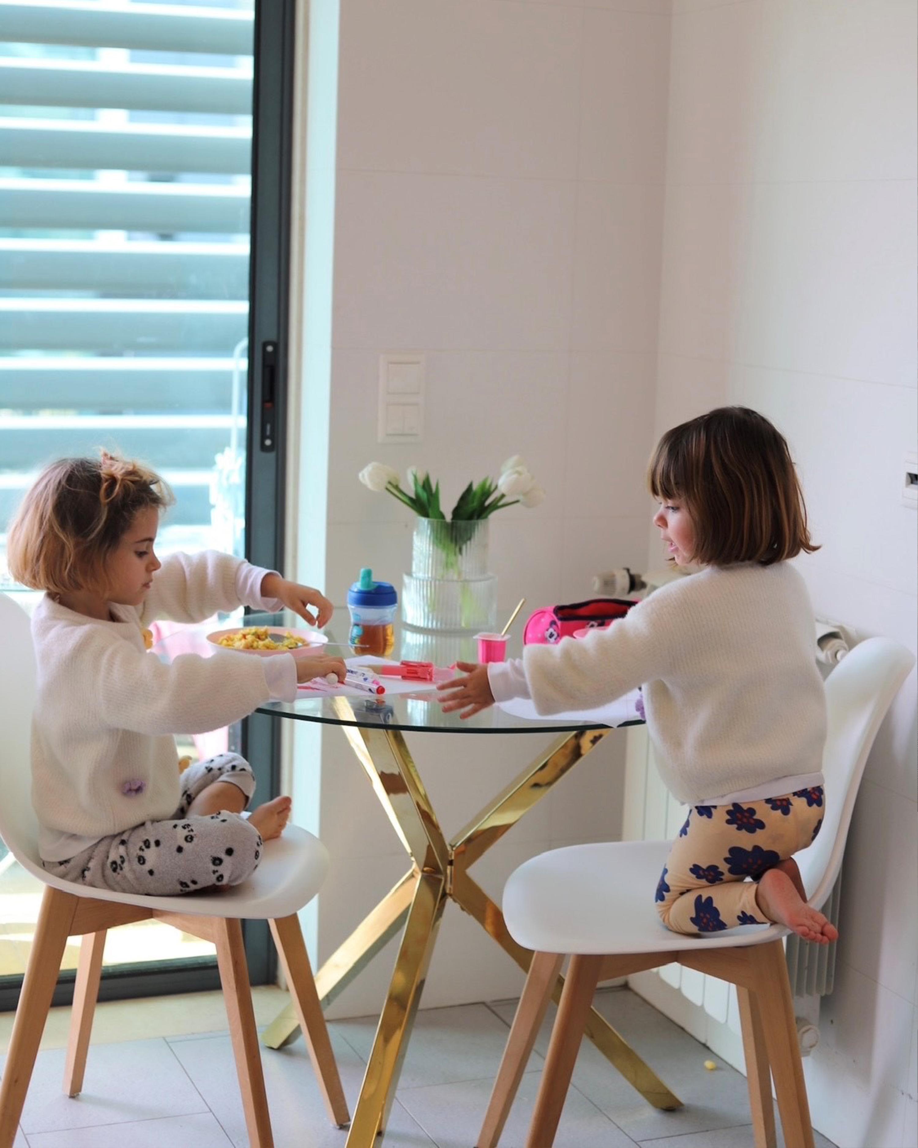 Eettafel SAVONI Goud 90 cm Veiligheidsglas 90 cm