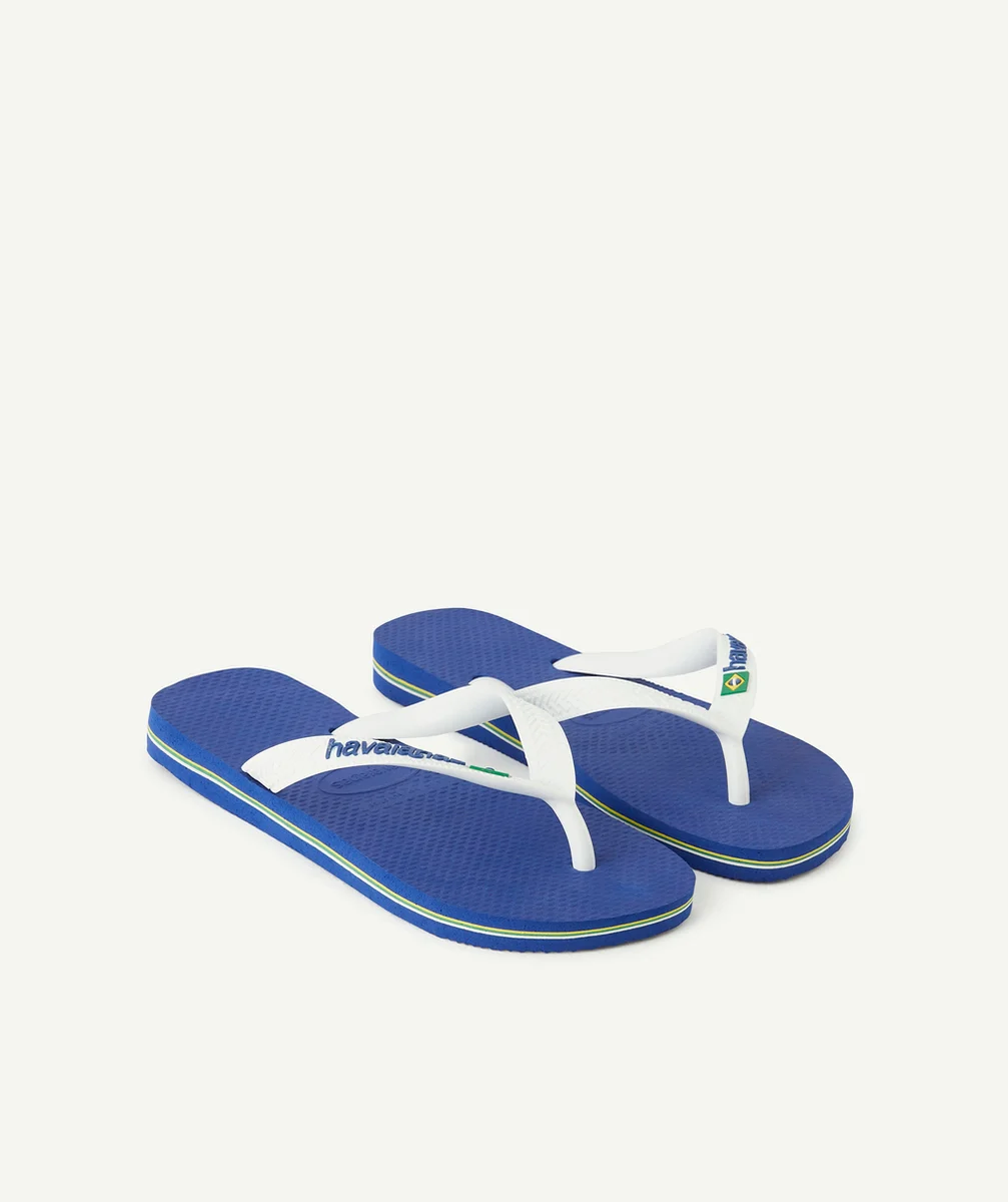 HAVAIANASTONGS GARÇON BLEU ET BLANCHES AVEC LOGO BRÉSIL